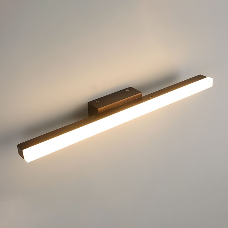 1 luces de pared de tocador lineal ligero luces de espejo de tocador de madera de estilo moderno