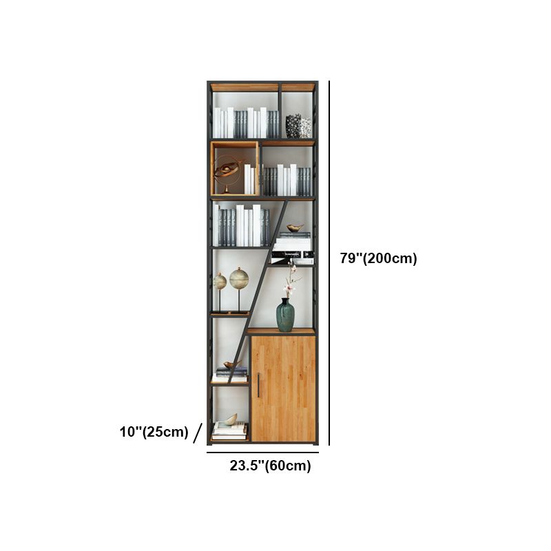 Open Back Bookshelf Industrial Style Biveal für Heimbüro