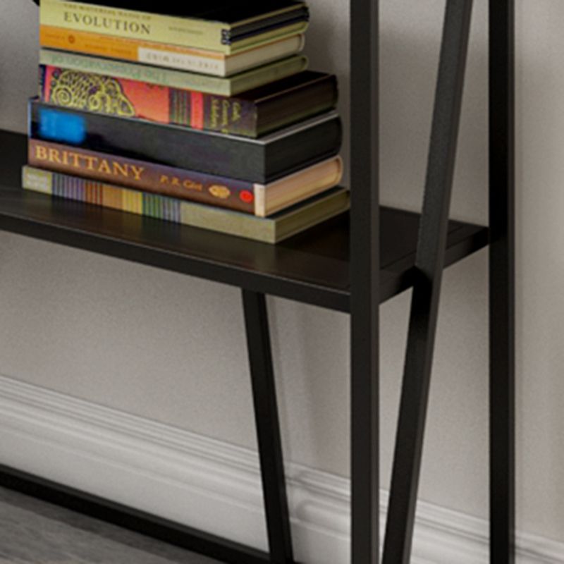 Metal Vertical Standard Bookcase Contemporary Style Open Back Shelf