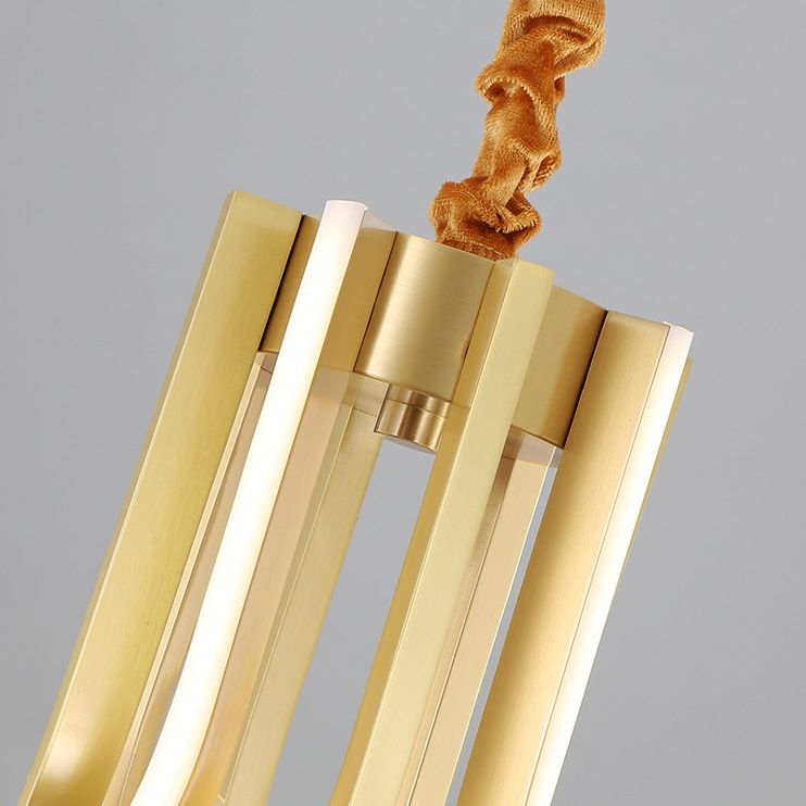 Gold Metal Hanging Pendant Lights Contemporary Sputnik Hanging Lamps for Living Room