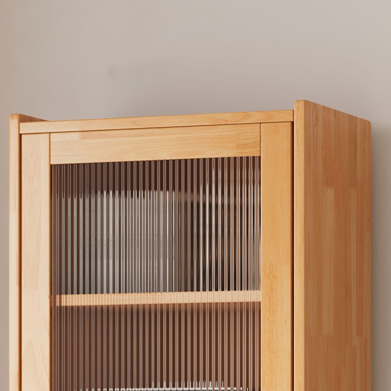 Closed Back Standard Bookshelf Solid Wood Contemporary Bookcase with Drawers