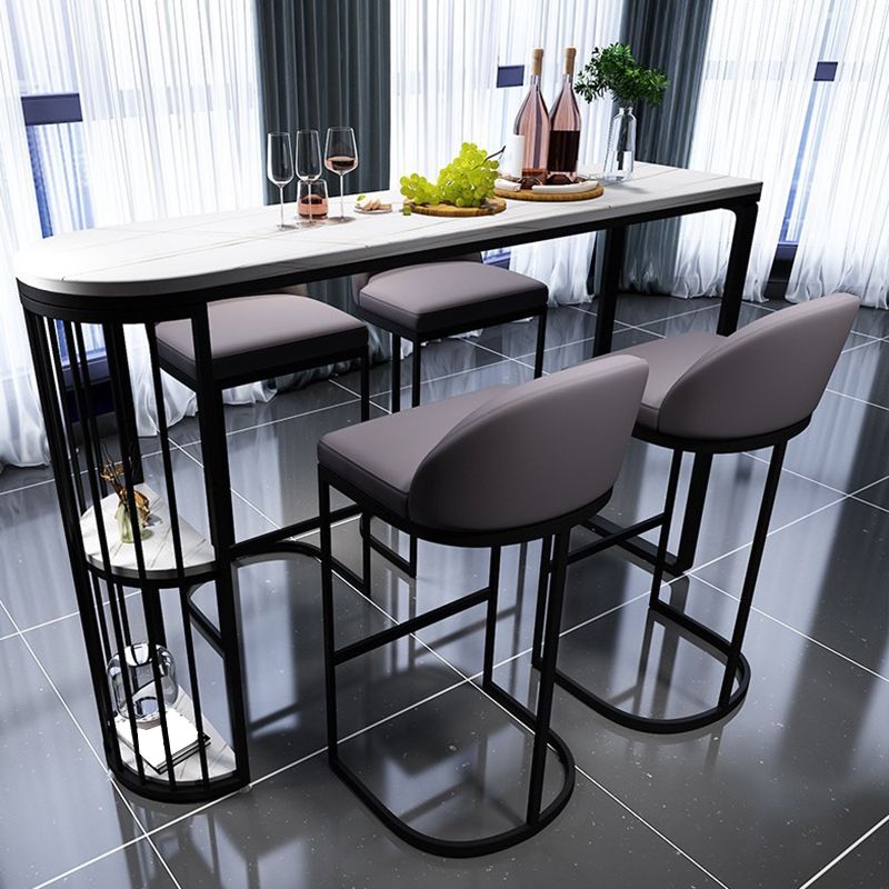 Modern Bar Table Bar Height Specialty Pub Table for Indoor and Breakroom
