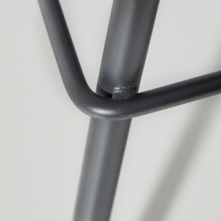 Contemporary Matte Finish Leather Barstool Low Back Home Stool