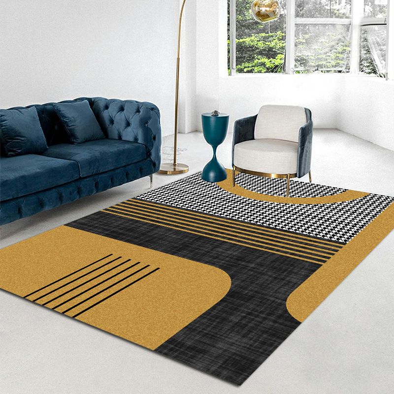 Modern Gray Tone Carpet Gorgeous Polyester Indoor Rug Living Room Area Rug with Non-Slip Backing