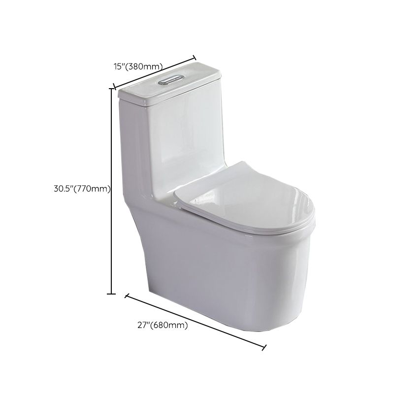 Contemporary Floor Mount Flush Toilet White Ceramic Urine Toilet for Bathroom