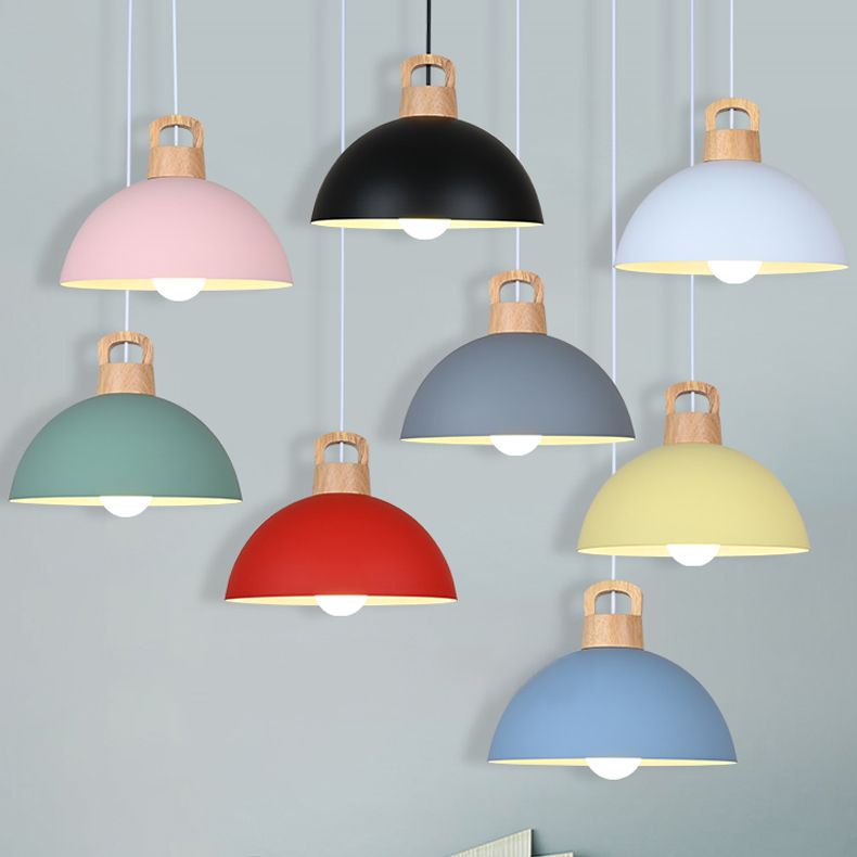 Bowl Shape Hanging Lighting Modern Style Metal 1 suspension légère pour salle à manger