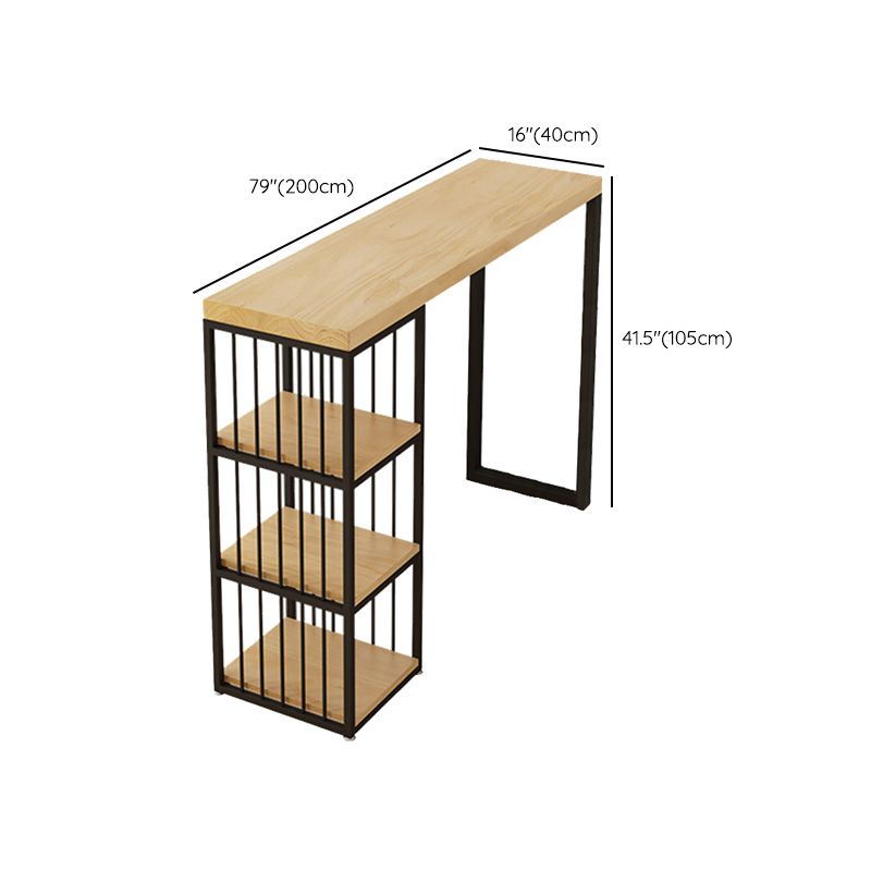 Modern Rectangle Bar Table Set 1/2/3 Pcs Solid Wood Bar Table Set