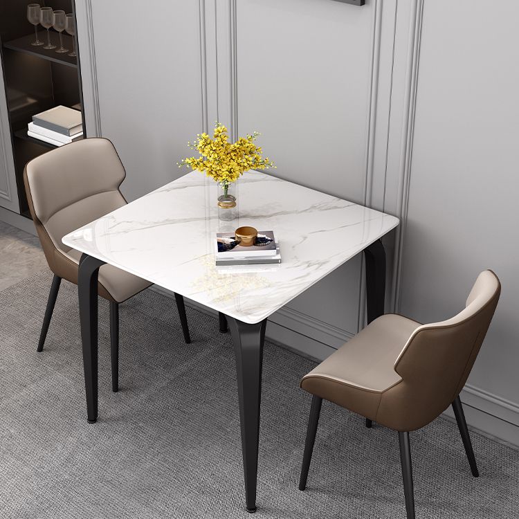 4-foot Stone Dinning Table Industrial Style Square Furniture for Indoor