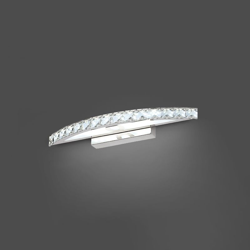 Luci di vanità geometriche in stile moderno Crystal 1 Light Vanity Sconce Lights