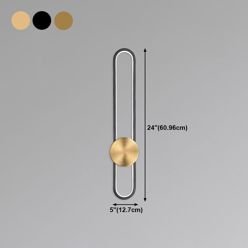 Moderne Aluminiumwandleuchte oval Form LED Wandleuchten für Wohnzimmer Schlafzimmer