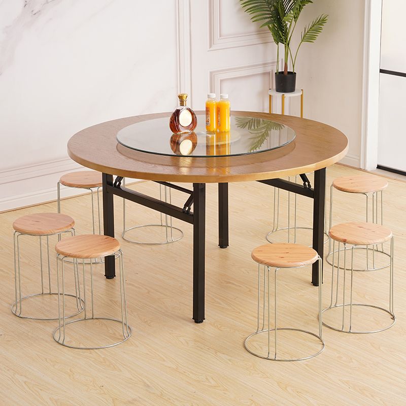 Round Folding Table Tripod Base Dining Table for Kitchen Dining Room