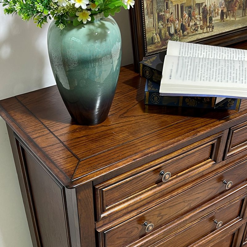 Brown Storage Chest Dresser Modern Storage Chest with Drawers