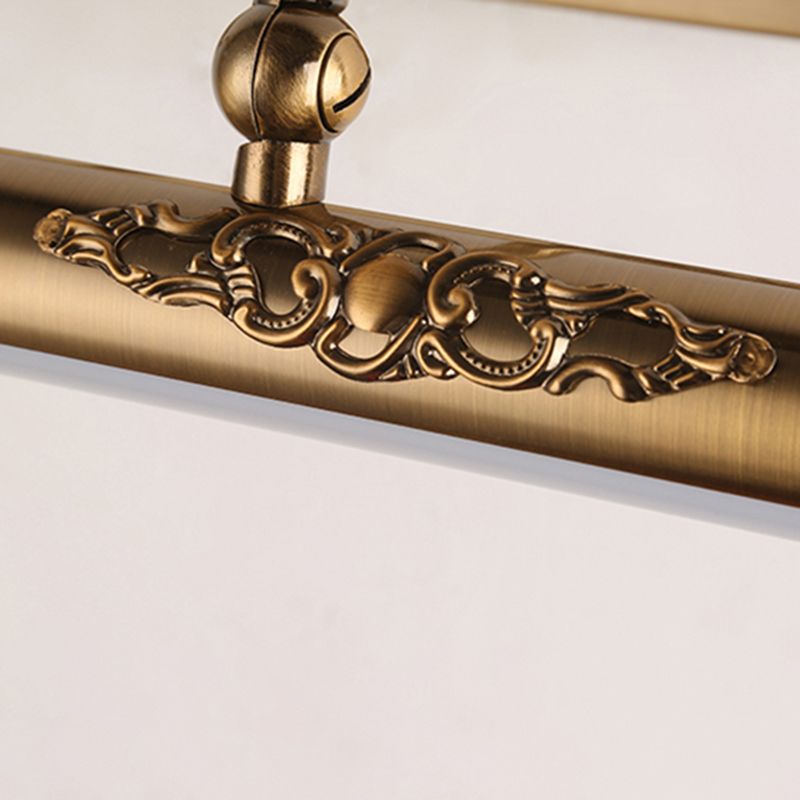 Gold LED Vanity Light Modern Simple Mirror Front Light with Acrylic Shade for Bathroom