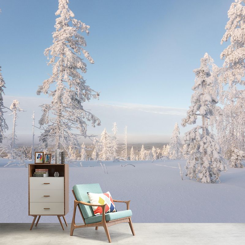 Contemporary Photography Style Forest Mural Wallpaper Mildew Resistant for Home