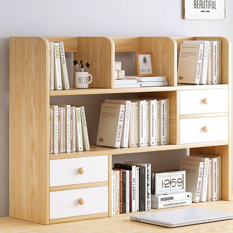 Modern Style Bookcase Open Back Horizontal Shelf Bookcase for Home Office