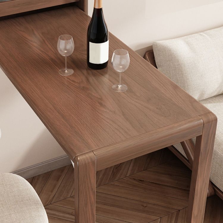 Solid Wood Bar Table Folding Dining Table for Kitchen Living Room