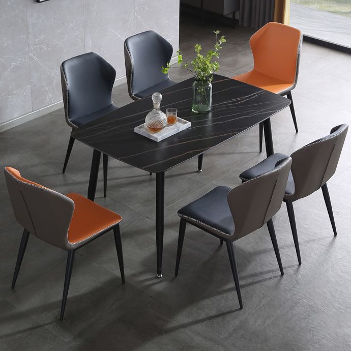 Wingback Chair Metal Industrial Kitchen Dining Room Side Chair