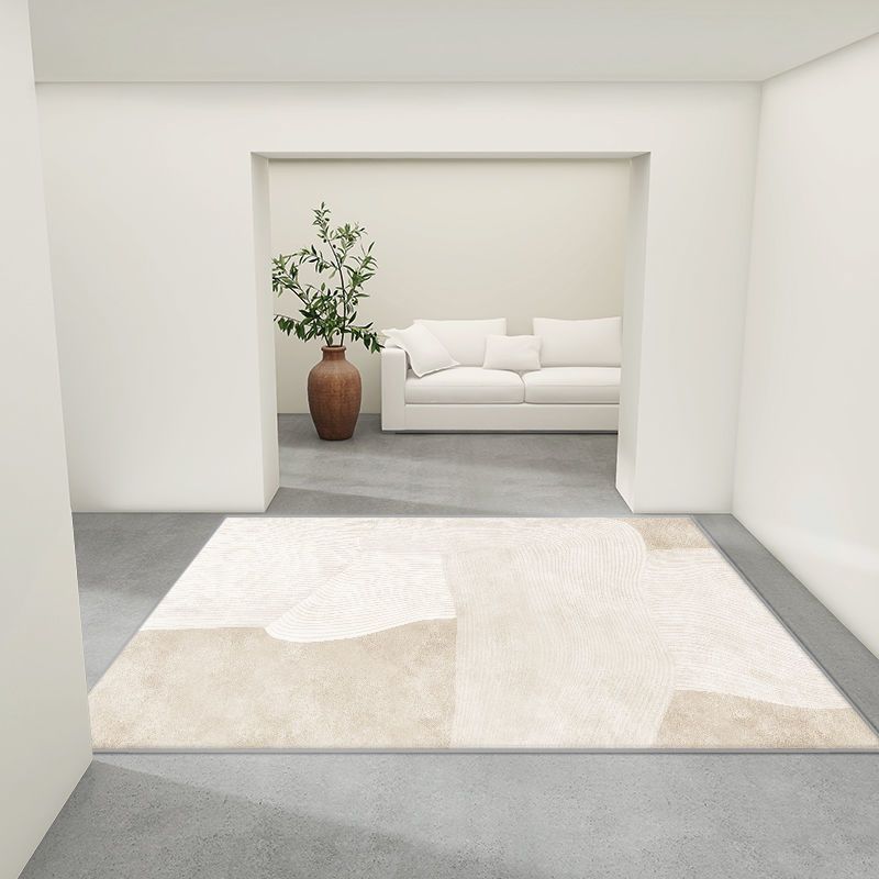 Area Rug Creative Minimalist Carpet Polyester Anti-Slip Backing Rug for Living Room