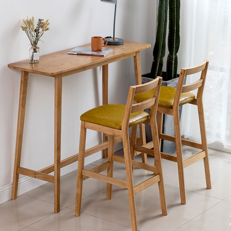 Modern Solid Wood Bar Table Rectangle Bar Table for Breakroom