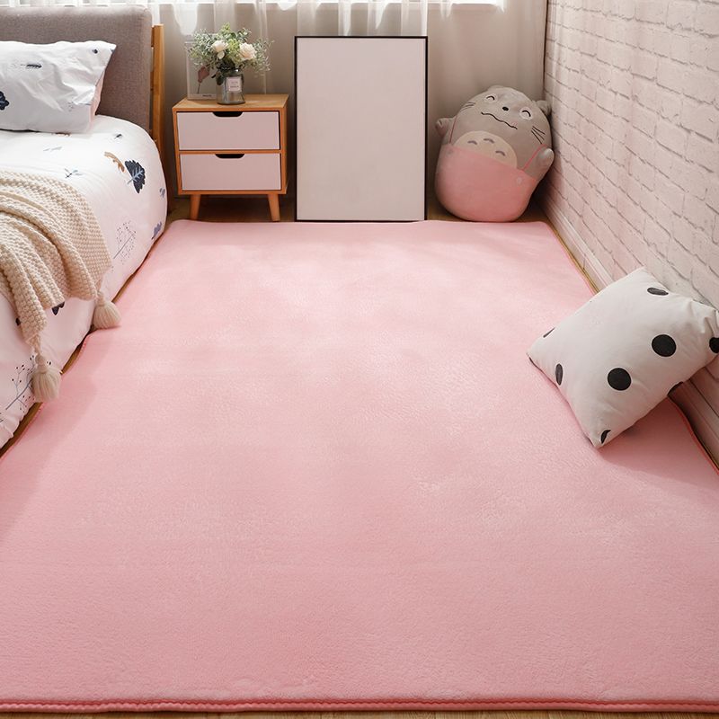 Lässige Schlafzimmer Teppich Multi-Farben Feste Farbfläche Teppich Baumwollmisch