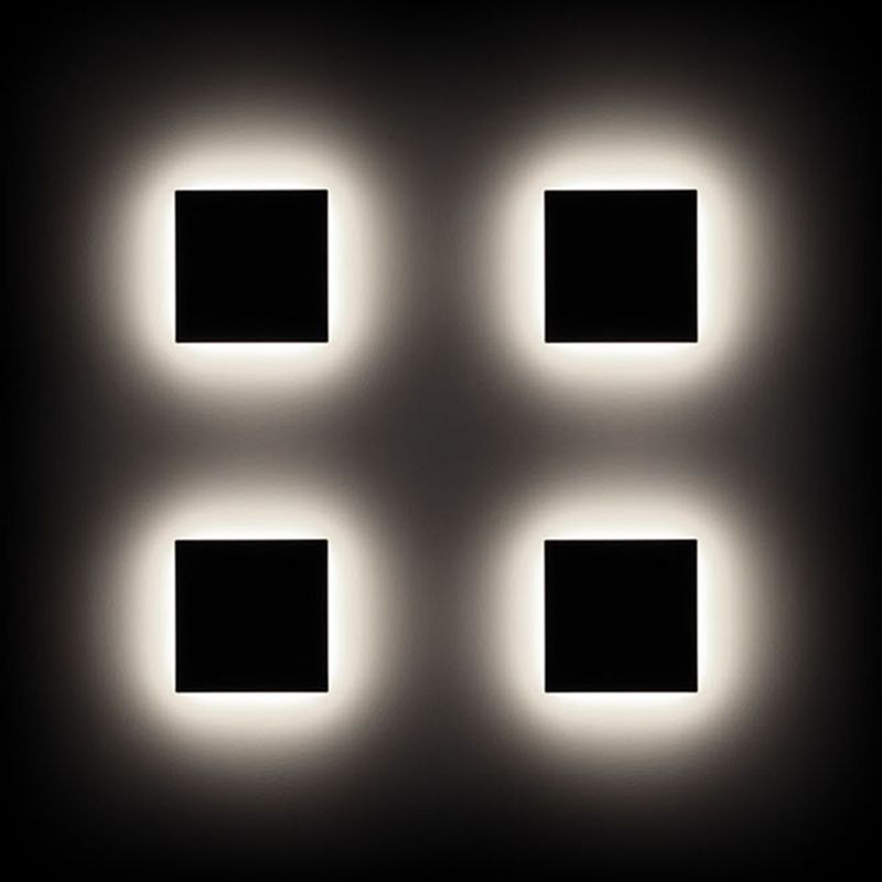 6" Height Simplicity Metal Wall Light Modern Style Geometric Patio Aisle Sconce Light in Frosted Black