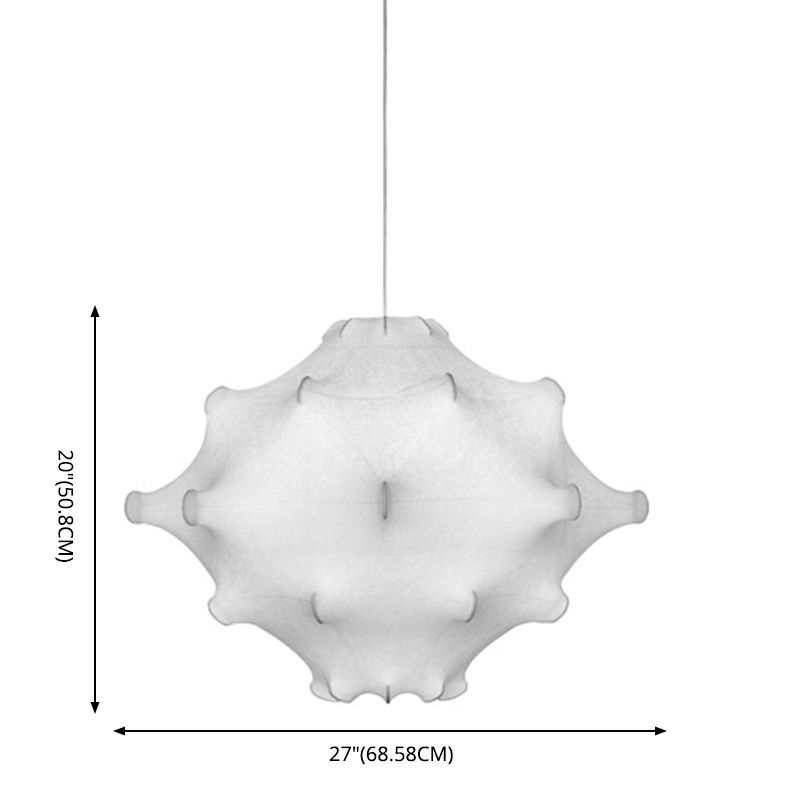 Postmoderne stijl onregelmatige zijderworm hangend licht 26.7 "Diameter 1-licht verlichtingshanger voor slaapkamer