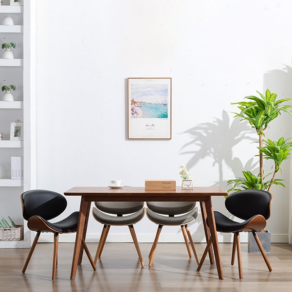 Moderne stijl Dining Side stoel stoelloze een enkele stoel voor keuken met houten benen