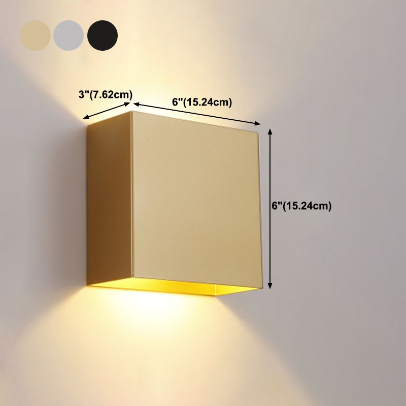 Luces de pared de forma de geometría de estilo contemporáneo de metal luces de montaje de pared de 2 luces