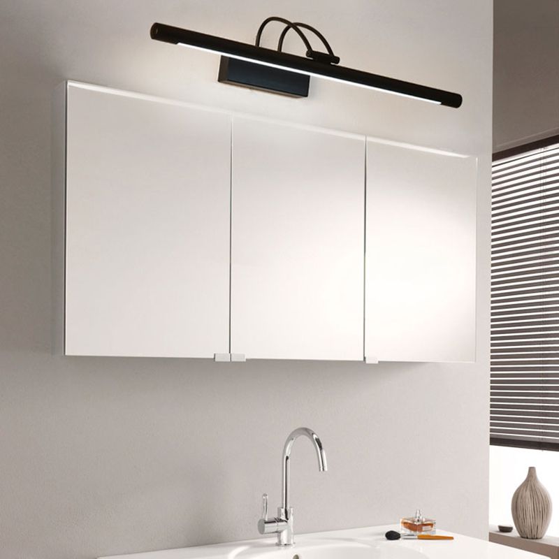 Linear Shape Metal Wall Sconce Modern Single Light Mirror Wall Mounted Lighting