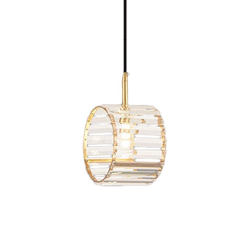 Brass Mini Blavidi Pendulum Light Crystal Prism Single Dining Table Hanging Lamping Kit