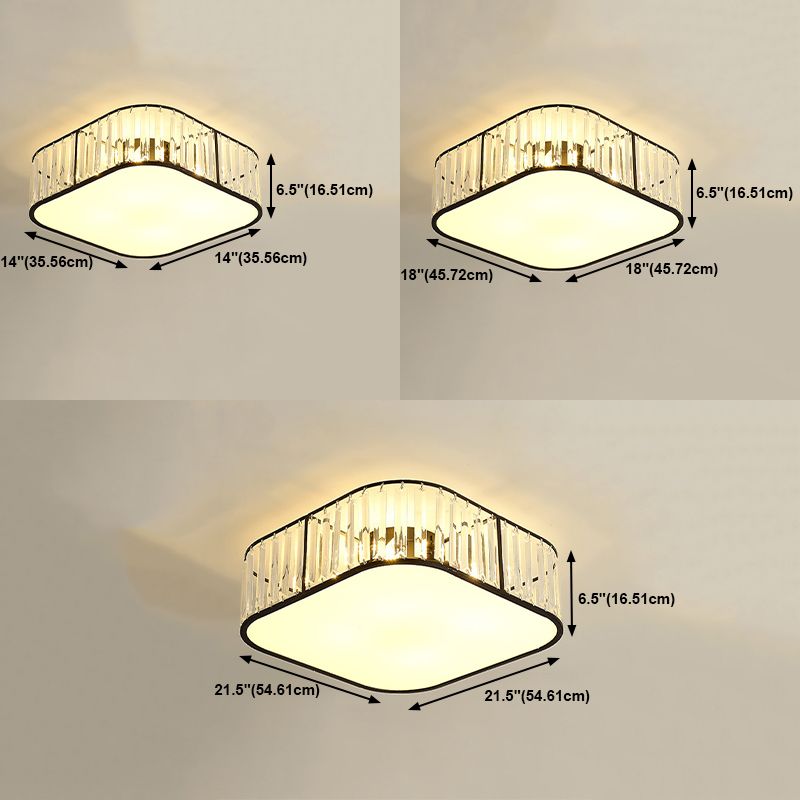 Multi Light Ceiling Lamp Modern Style Crystal Ceiling Lighting for Living Room