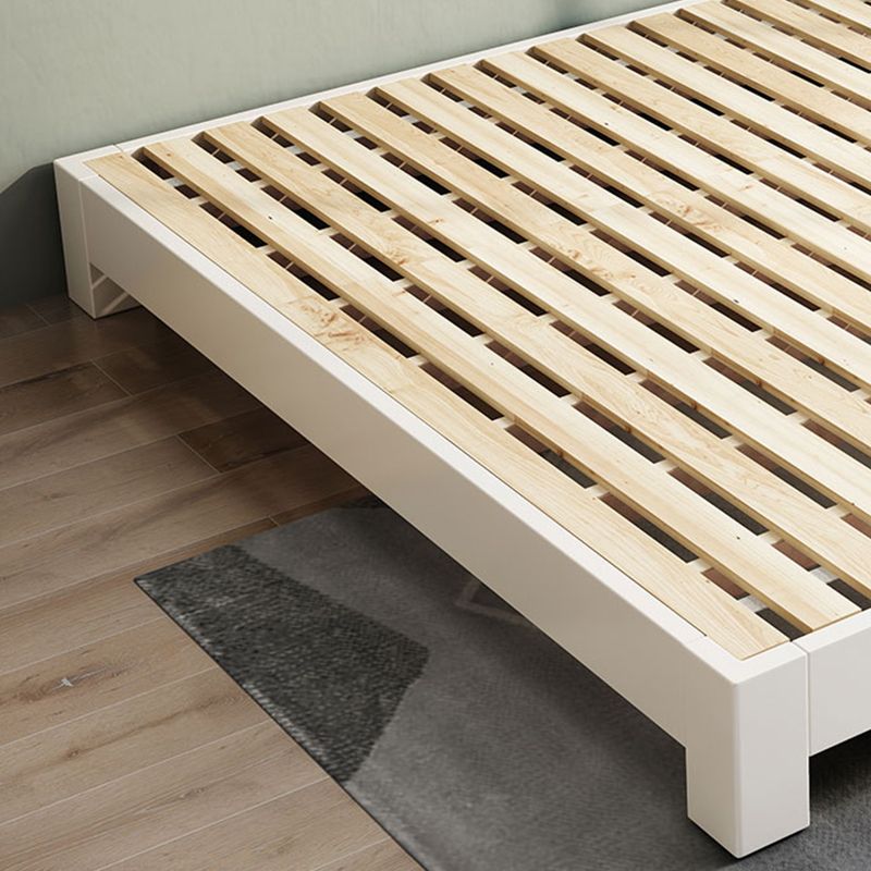 Scandinavian Wood Platform Solid Color Standard Bed for Bedroom