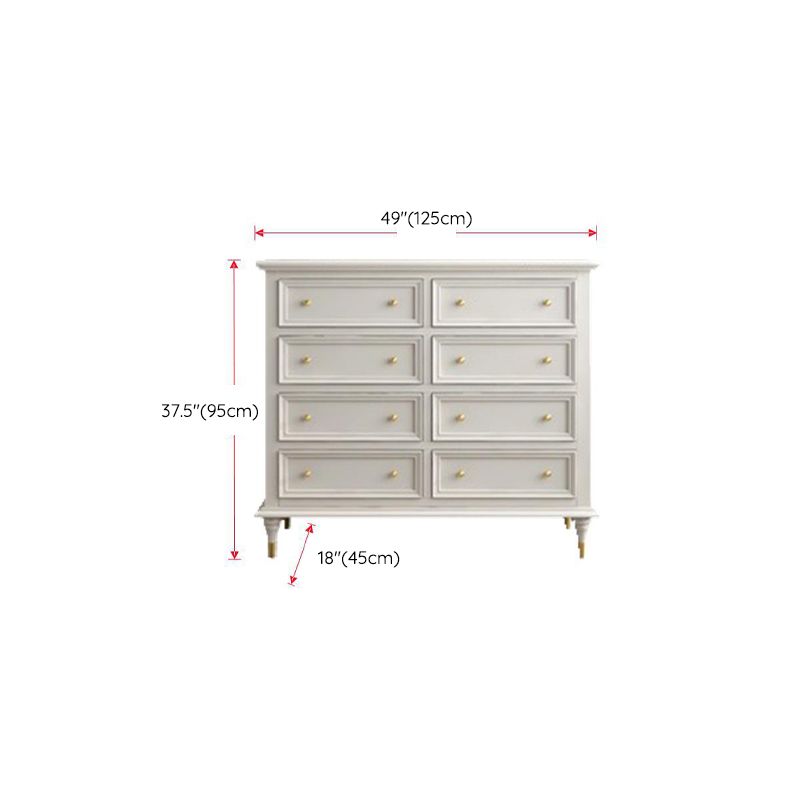 Solid Wood Storage Chest Dresser Traditional Dresser with Drawers