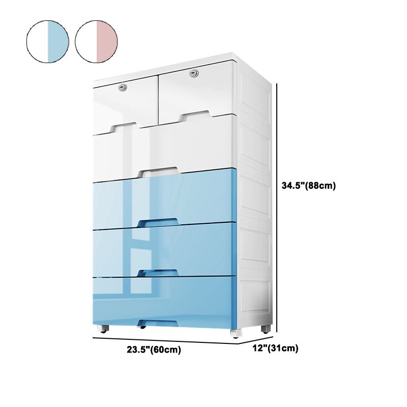Plastic Storage Cabinet Modern Non-Hanging Wardrobe Armoire for Home