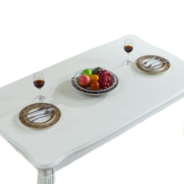 Mesa de comedor estándar rectangular de madera maciza moderna de mediados de siglo para cocina