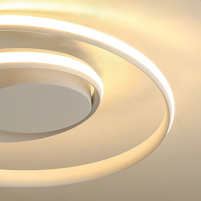 Aluminiumlegierung Nordische Kreise Deckenleuchte Minimalistische Leitung Design Wohnzimmer Flush-Berg-Beleuchtung