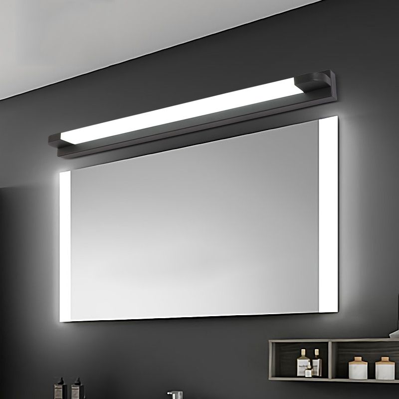 18"/21.5" Wide Slim Vanity Lighting Modern Style Metal Warm/White Lighting LED Black/White Sconce Light for Bathroom