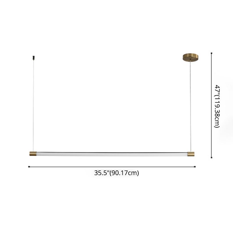 Linear Island Light Fixture Modern Island Lighting Metal Island Pendants 1 Light