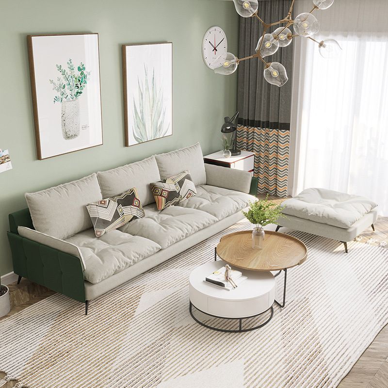 Stationäre Wohnzimmertuxedo Arm Standard zeitgenössisches Sofa -Chaise