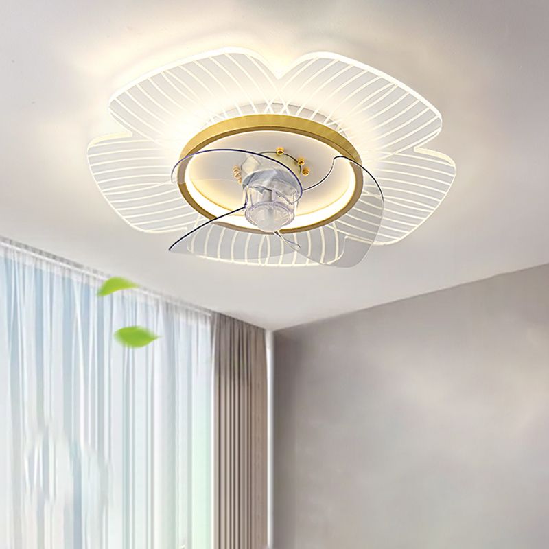 Metal Ceiling Fan Lamp Simplicity Style LED Ceiling Light Fixture