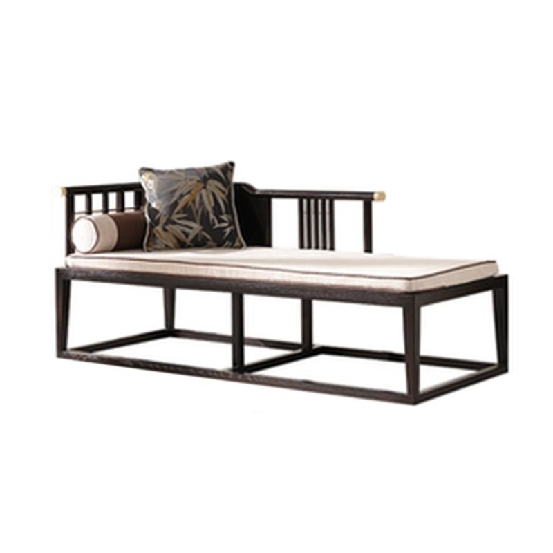 Traditional Living Room Chaise Solid Wood Chaise Lounge with Upholstered