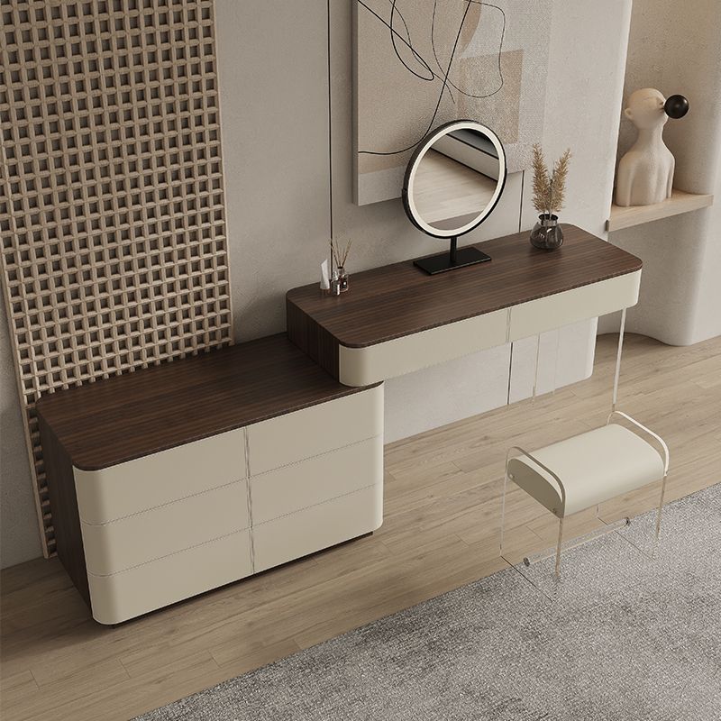 17.72" Wide Make-up Vanity in White Makeup Vanity Desk Table with Drawers