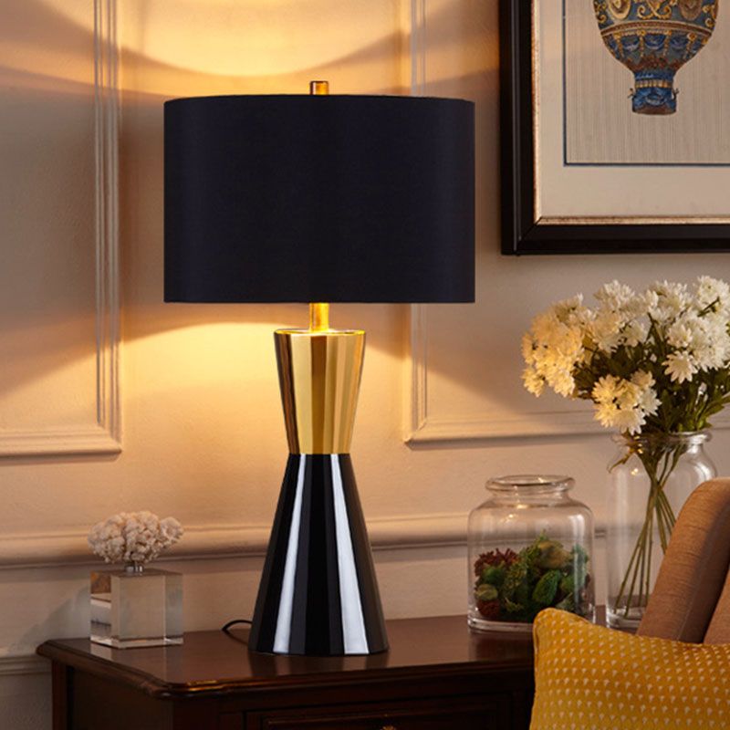 Black-gold Metal Single Head Postmodern Table Lamp for Bedroom Living Room Nightstand Lamps