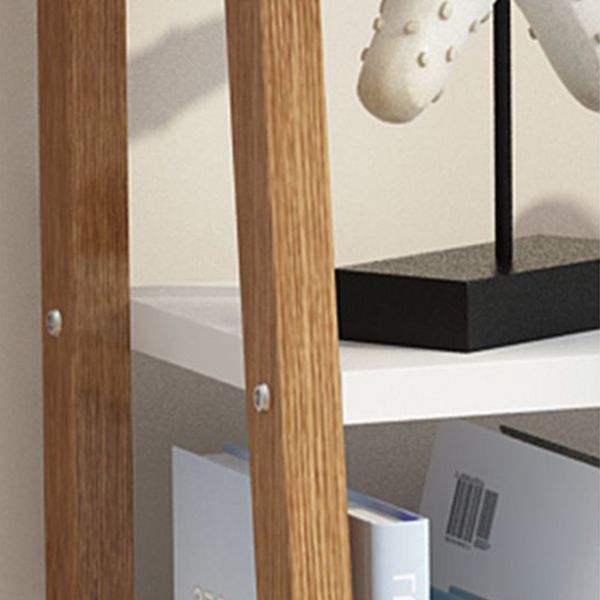 Modern Solid Wood Bookcase Ladder Bookshelf for Any Room, 12" W