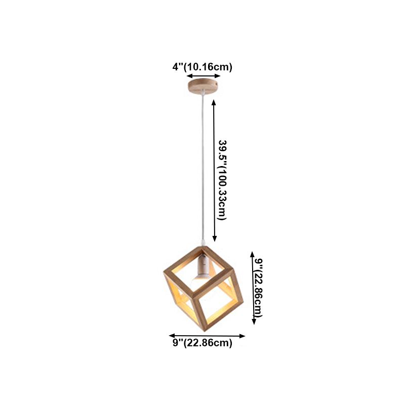 Lumières suspendues en bois massif moderne Géométrie Géométrie Alimin de support suspendu