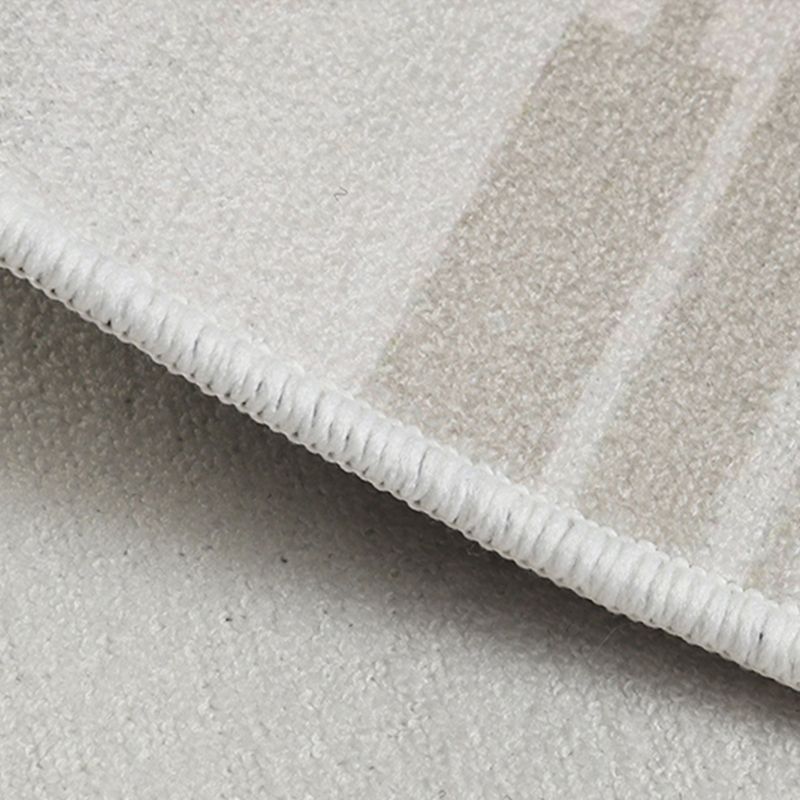 Gray Modern Rug Polyester Abstract Line Rug Non-Slip Backing Rug for Living Room
