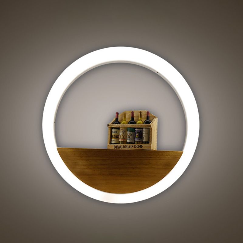 Acrylcirkel wandlamp Licht Licht Simplicity Stijl LED -wand SCONCE -verlichting in het wit