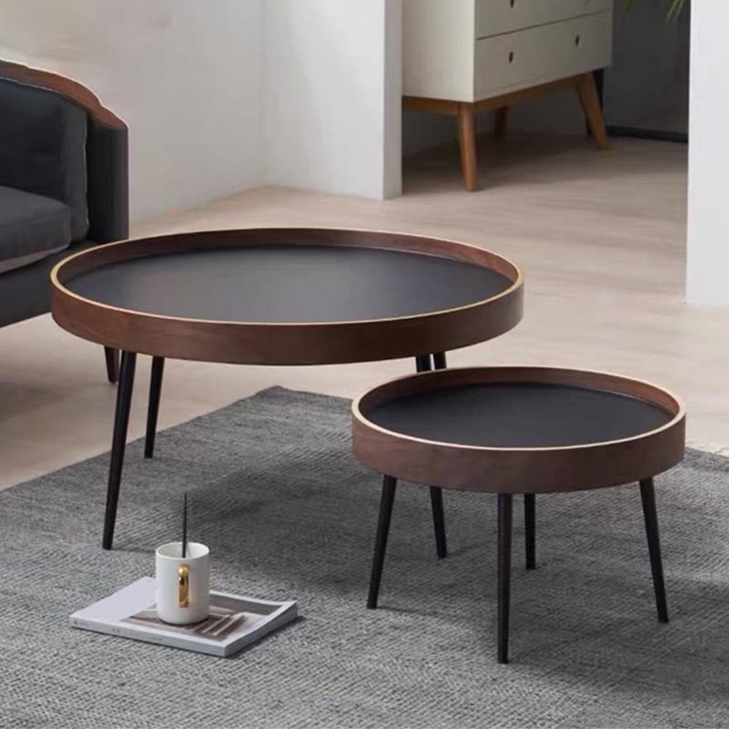 Contemporary Coffee Table 4 Legs Round Coffee Cocktail Table