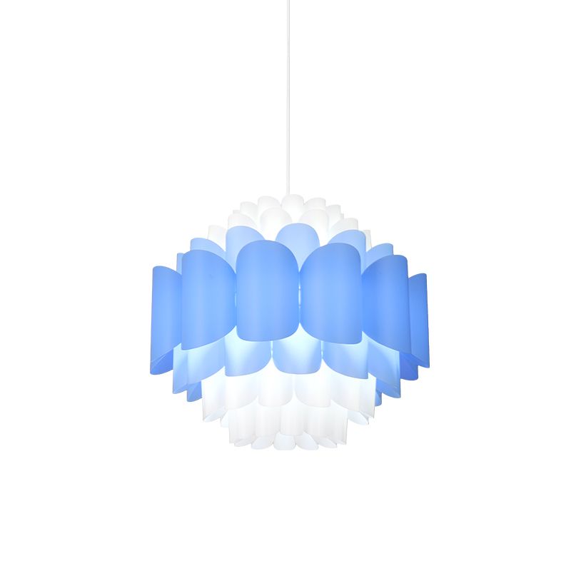 Luce a sospensione floreale a strati blu Modernista LED ACRILICO ACCIPUGO BIFFING PERSO per ristorante