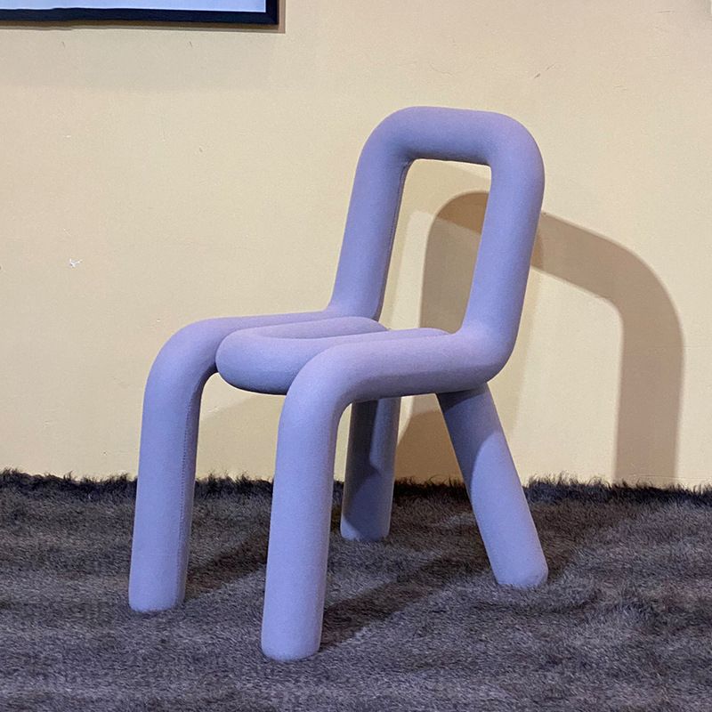 Contemporary Chair Open Back Dining Armless Dining Chairs with Metal Legs for Kitchen